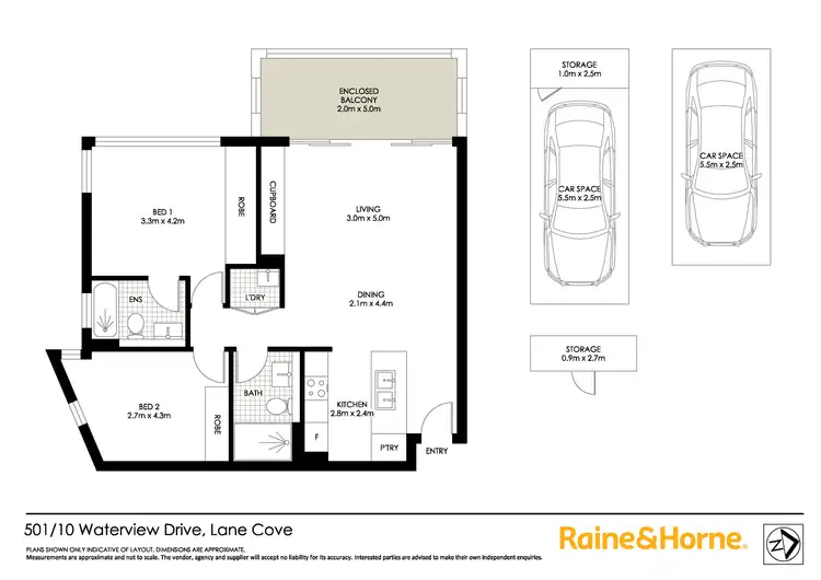 Floorplan of Homely apartment listing, 501/10 Waterview Drive, Lane Cove NSW 2066