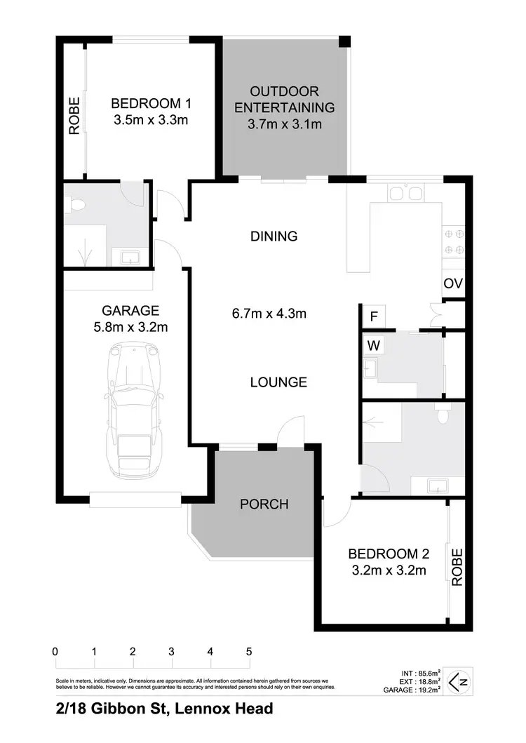 Floorplan of Homely villa listing, 2/18 Gibbon Street, Lennox Head NSW 2478