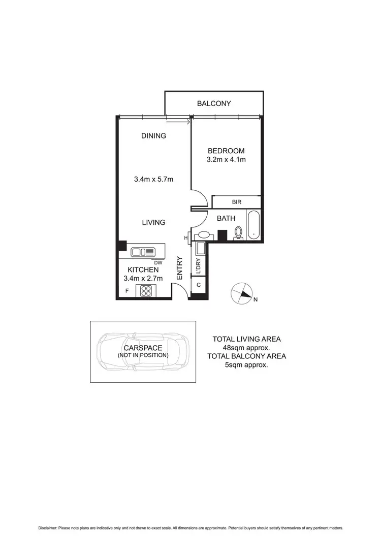 Floorplan of Homely apartment listing, 408/148 Wells street, South Melbourne VIC 3205