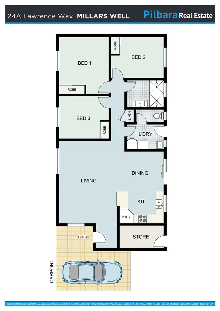 Floorplan of Homely house listing, 24A Lawrence Way, Millars Well WA 6714