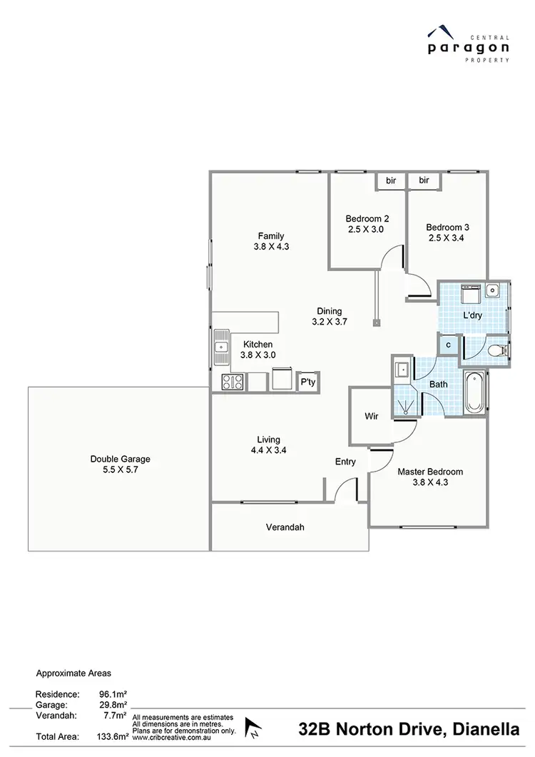 Floorplan of Homely house listing, 32B Norton Drive, Dianella WA 6059