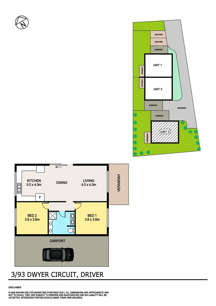 Floorplan of Homely unit listing, 3/93 Dwyer Circuit, Driver NT 830