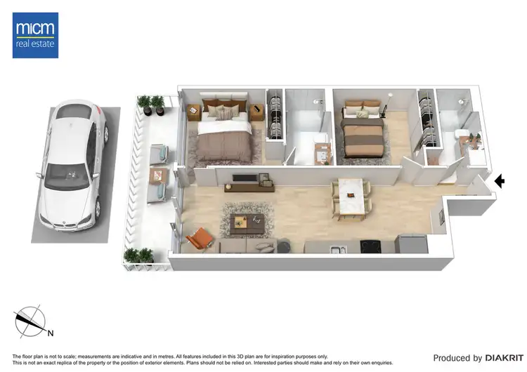 Floorplan of Homely apartment listing, 2301/118 Kavanagh Street, Southbank VIC 3006