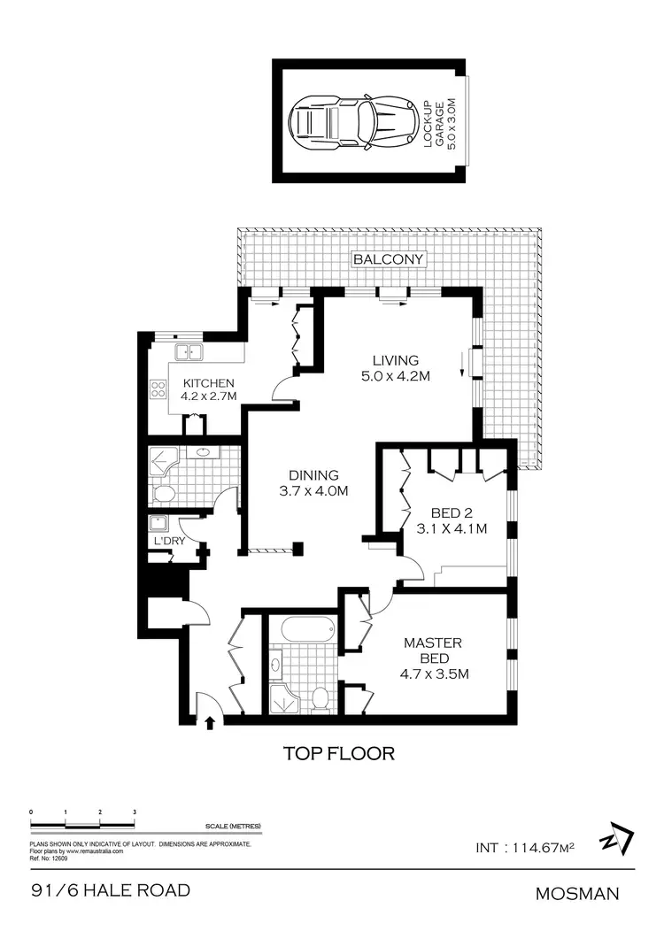 Floorplan of Homely apartment listing, 91/6 Hale Road, Mosman NSW 2088