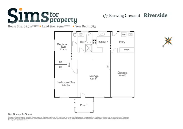 Floorplan of Homely house listing, 1/7 Barwing Crescent, Riverside TAS 7250