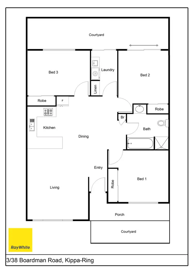 Floorplan of Homely unit listing, 3/38 Boardman Road, Kippa-ring QLD 4021