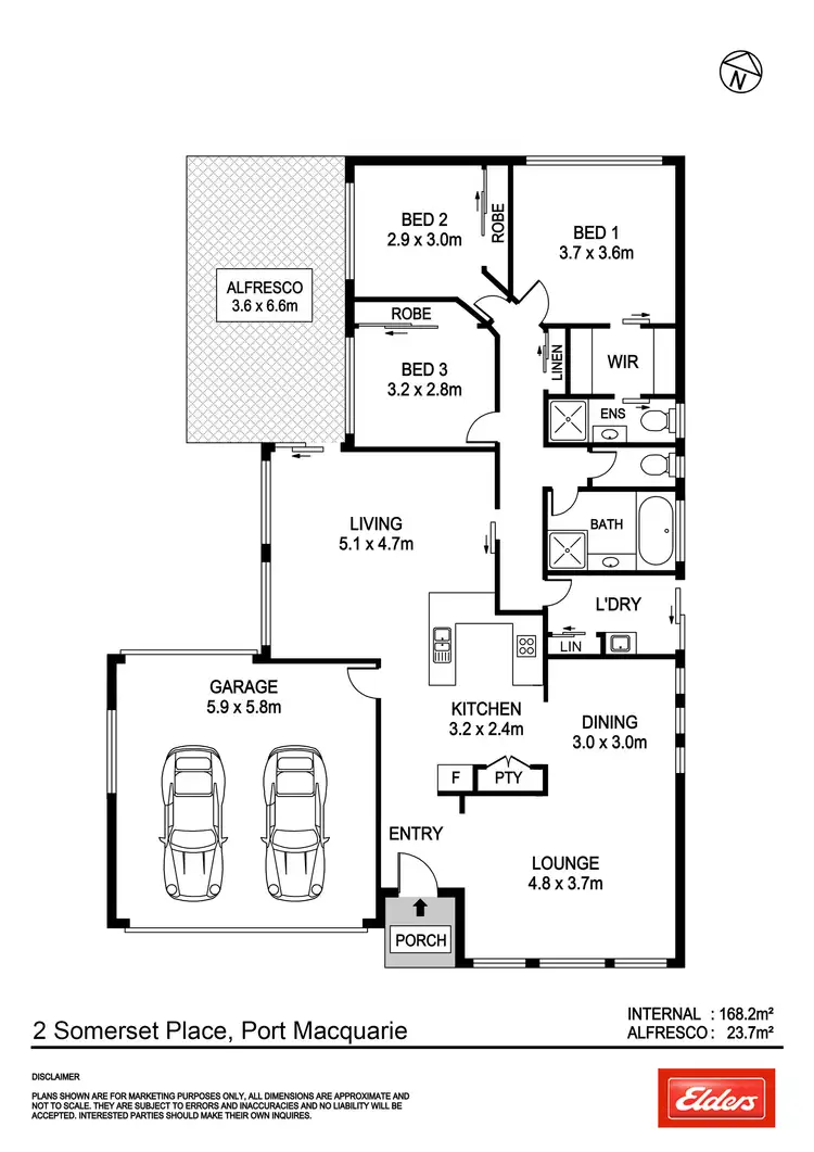 Floorplan of Homely house listing, 2 Somerset Place, Port Macquarie NSW 2444