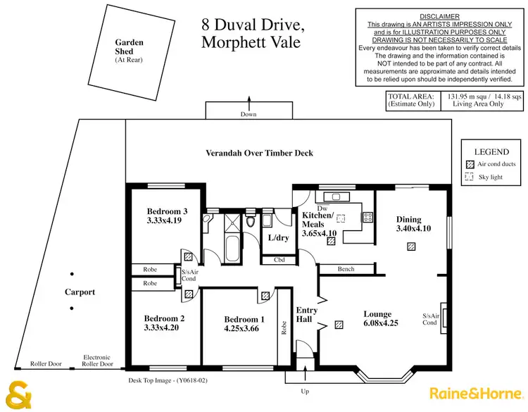 Floorplan of Homely house listing, 8 Duval Drive, Morphett Vale SA 5162