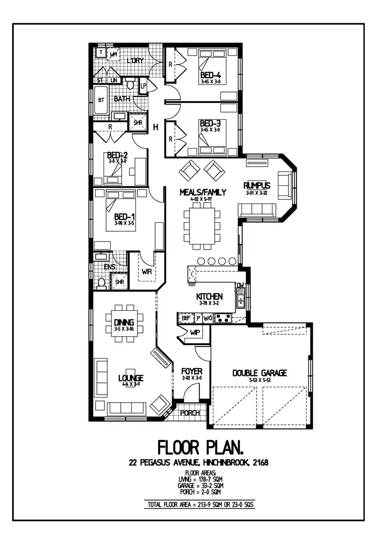 Floorplan of Homely house listing, 22 Pegasus Avenue, Hinchinbrook NSW 2168