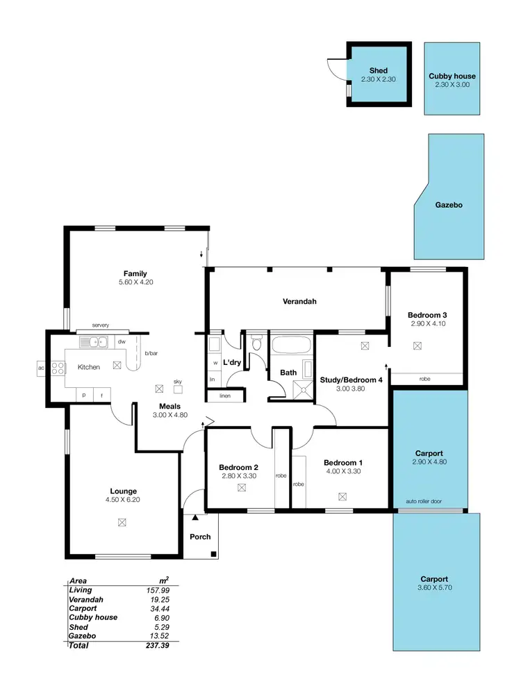 Floorplan of Homely house listing, 28 Lexcen Grove, Happy Valley SA 5159