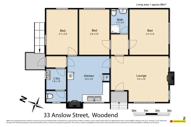 Floorplan of Homely house listing, 33 Anslow Street, Woodend VIC 3442