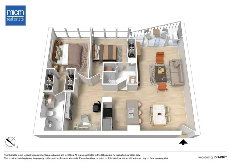 Floorplan of Homely apartment listing, 1606/180 City Road, Southbank VIC 3006