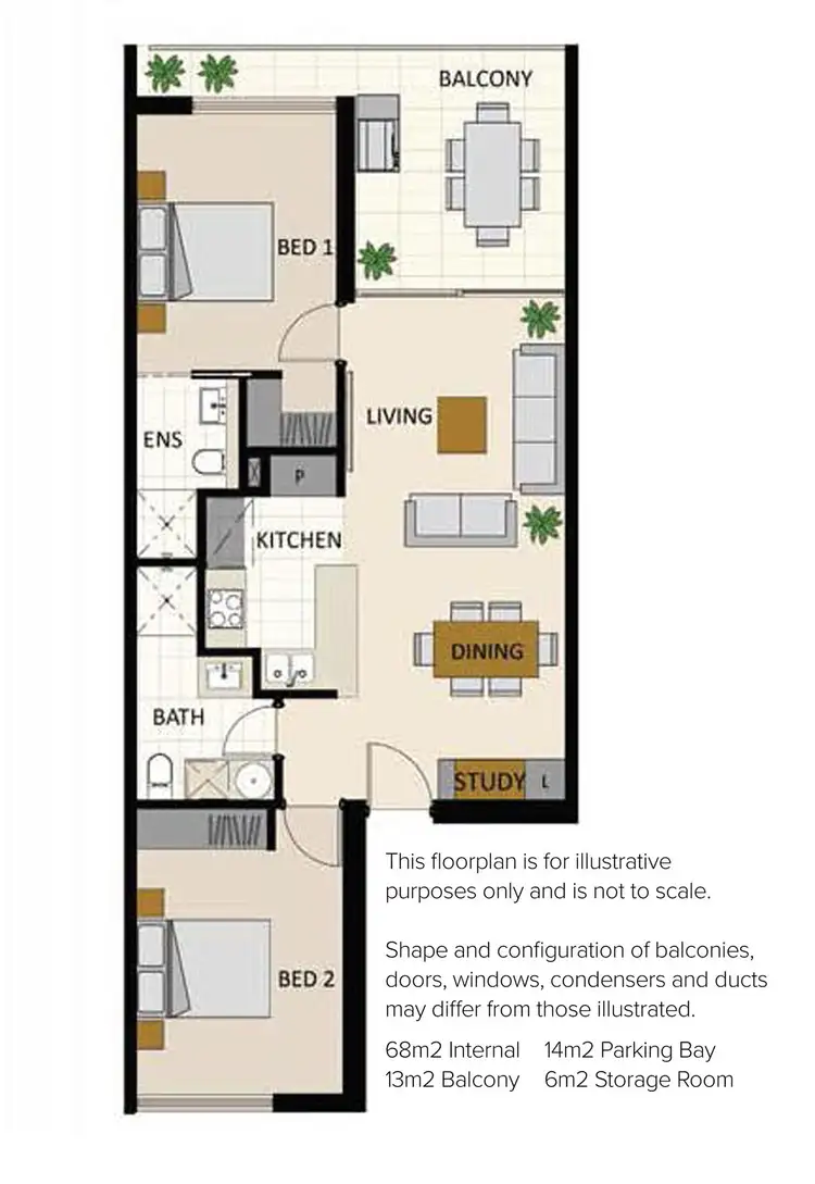 Floorplan of Homely apartment listing, 204/15 Roydhouse Street, Subiaco WA 6008