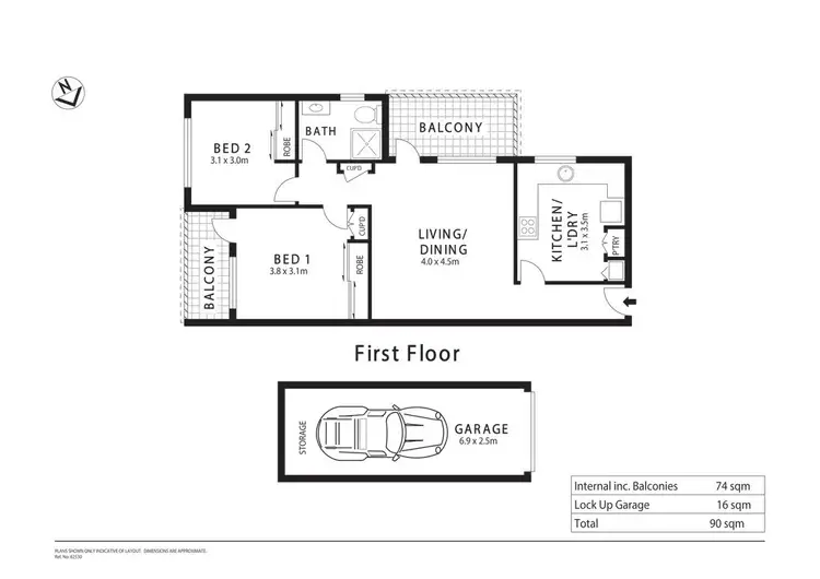 Floorplan of Homely apartment listing, 11/93-95 The Boulevarde, Dulwich Hill NSW 2203
