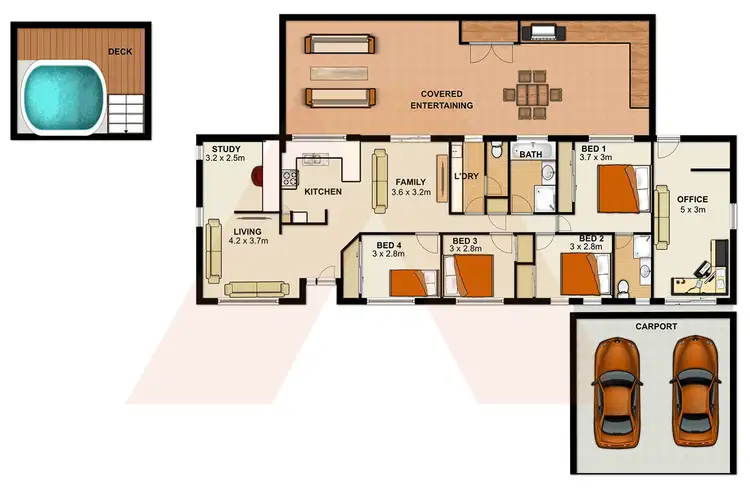 Floorplan of Homely house listing, 2 Packett Crescent, Loganlea QLD 4131