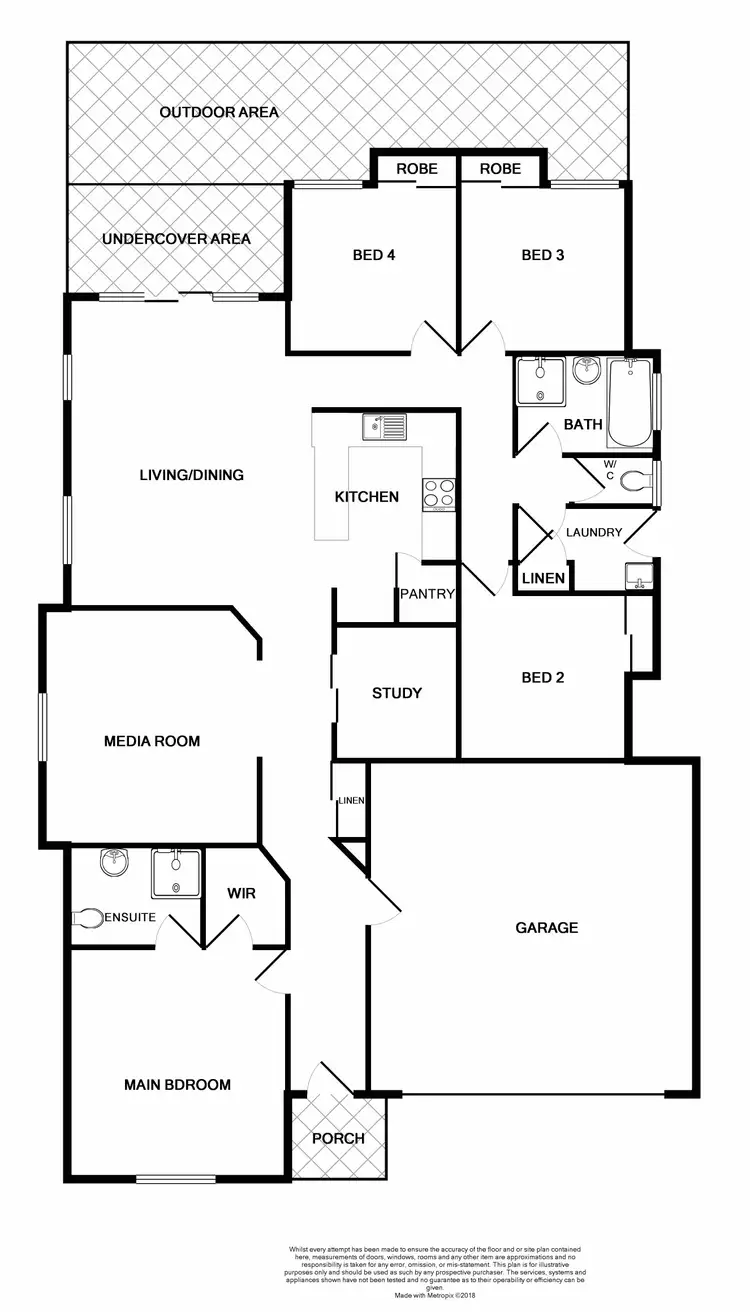 Floorplan of Homely house listing, 18 Bowerbird Close, Aberglasslyn NSW 2320
