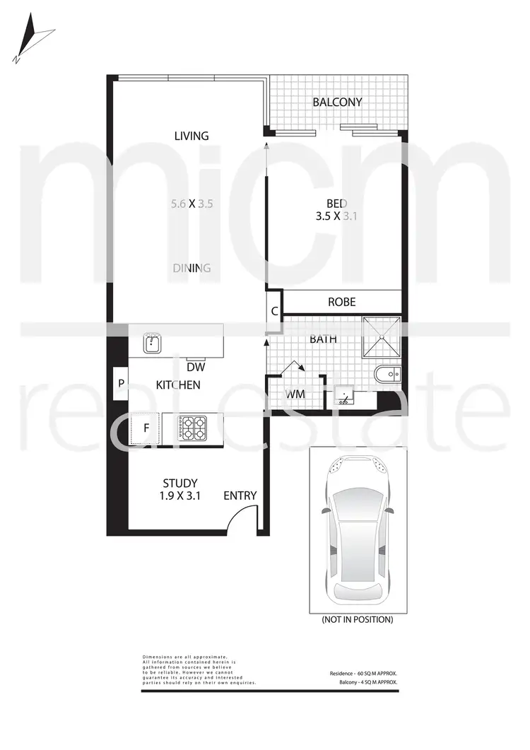 Floorplan of Homely apartment listing, 1406/63 Whiteman Street, Southbank VIC 3006