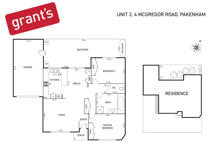 Floorplan of Homely unit listing, 2/4 McGregor Road, Pakenham VIC 3810