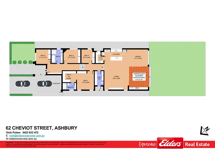 Floorplan of Homely house listing, 62 Cheviot Street, Ashbury NSW 2193
