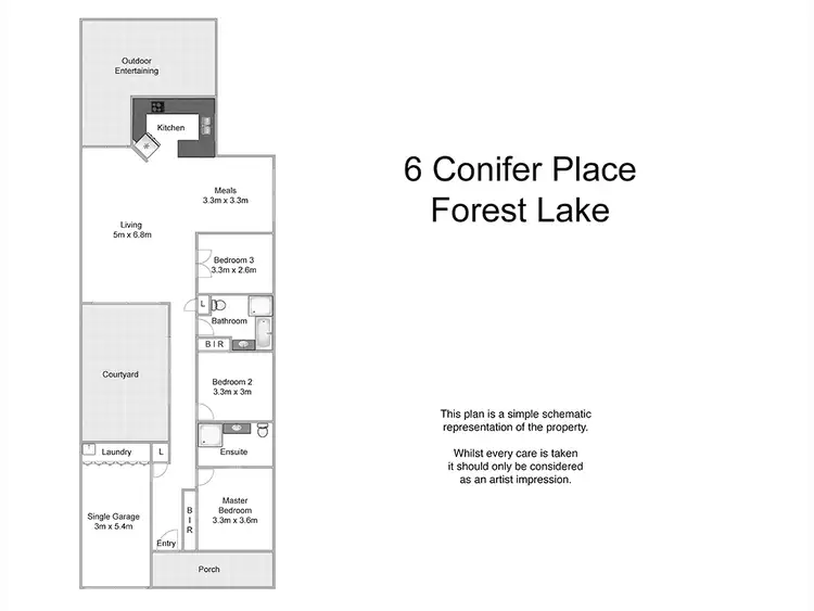 Floorplan of Homely house listing, 6 Conifer Place, Forest Lake QLD 4078