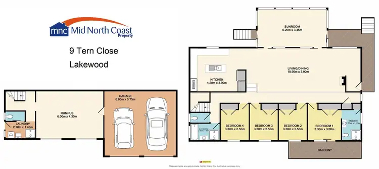 Floorplan of Homely house listing, 9 Tern Close, Laurieton NSW 2443