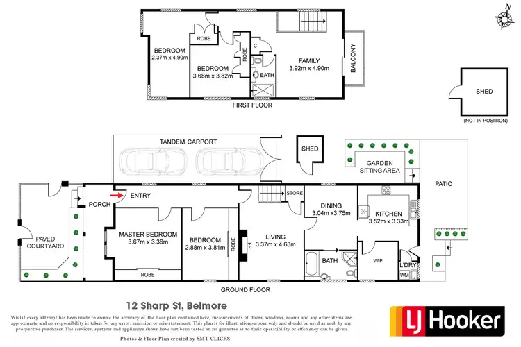 Floorplan of Homely house listing, 12 Sharp Street, Belmore NSW 2192