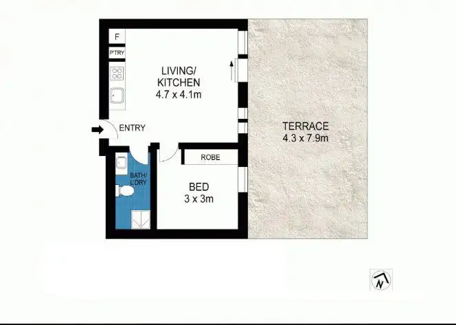 Floorplan of Homely apartment listing, 705/380 Little Lonsdale Street, Melbourne VIC 3000