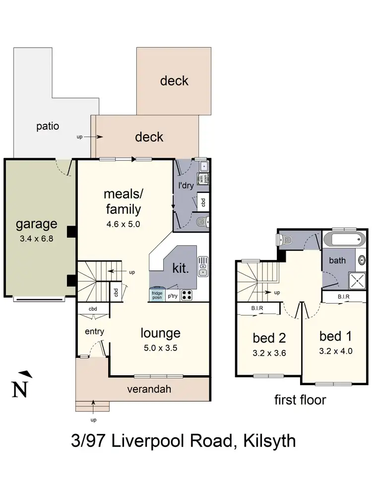 Floorplan of Homely unit listing, 3/97 Liverpool Road, Kilsyth VIC 3137