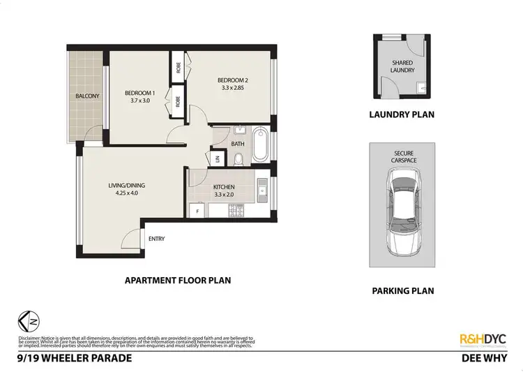 Floorplan of Homely unit listing, 9/19 Wheeler Parade, Dee Why NSW 2099