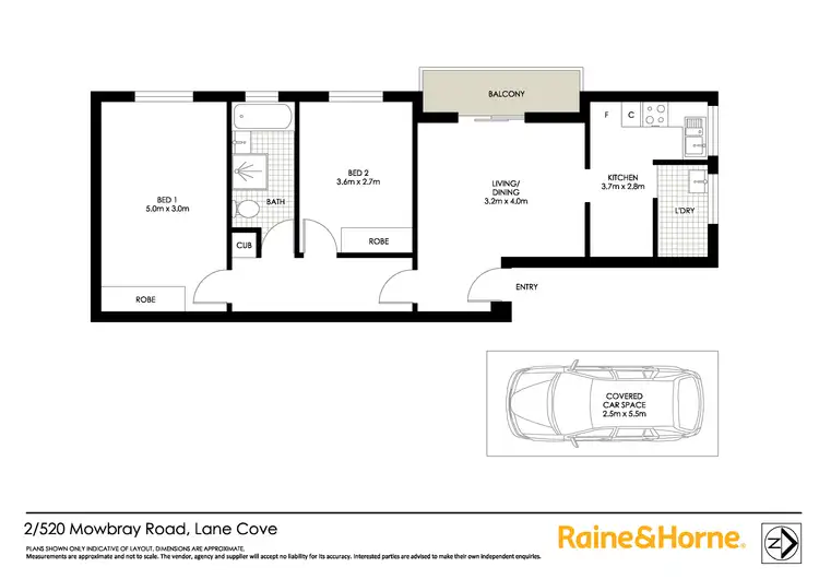 Floorplan of Homely apartment listing, 2/520 Mowbray Road, Lane Cove NSW 2066