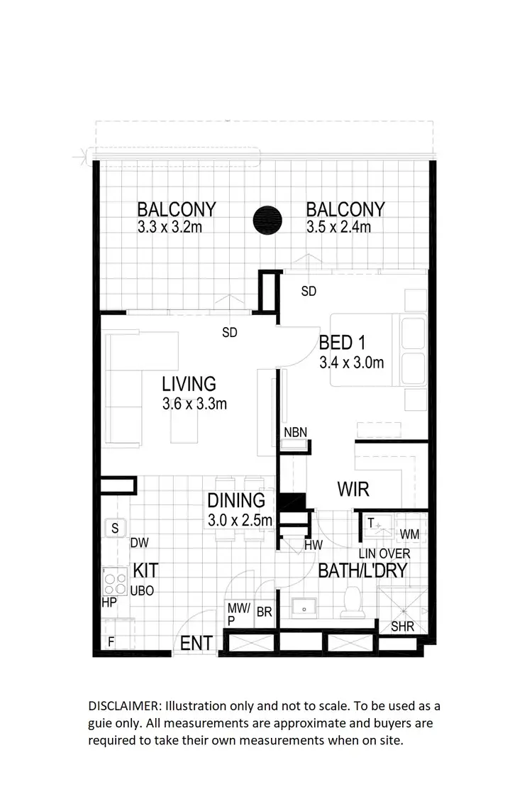Floorplan of Homely apartment listing, 1303/659 Murray Street, West Perth WA 6005