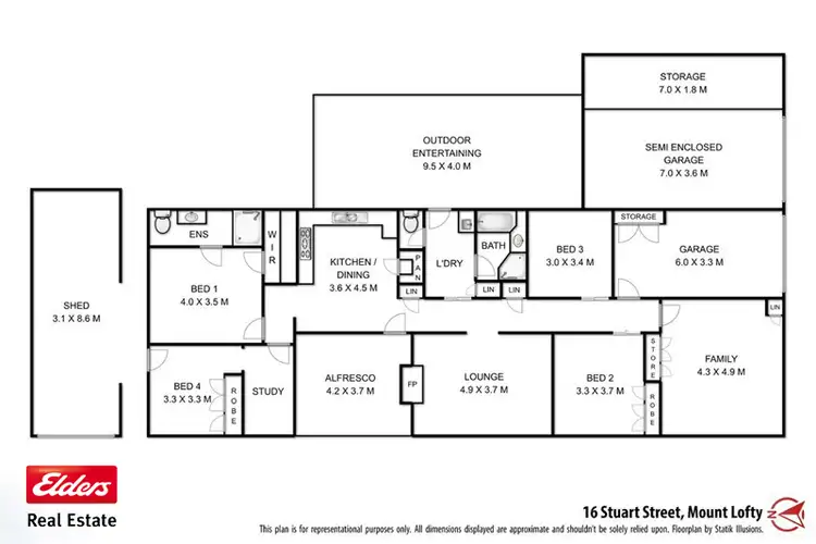 Floorplan of Homely house listing, 16 Stuart Street, Mount Lofty QLD 4350