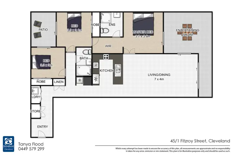 Floorplan of Homely unit listing, 45/1 Fitzroy Street, Cleveland QLD 4163