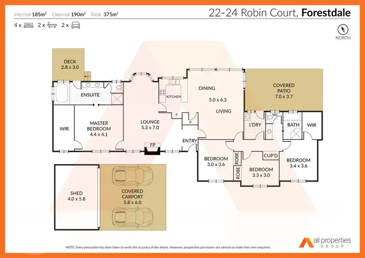 Floorplan of Homely house listing, 22-24 Robin Court, Forestdale QLD 4118