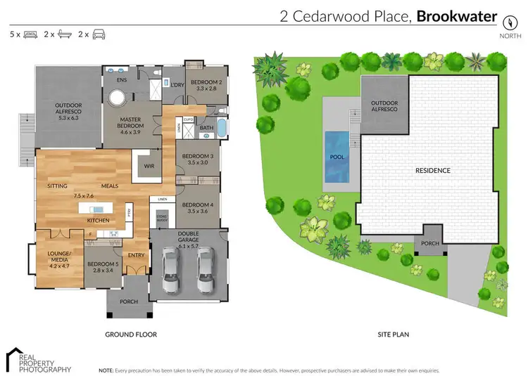 Floorplan of Homely house listing, 2 Cedarwood Place, Brookwater QLD 4300