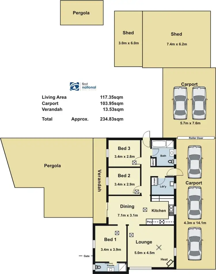 Floorplan of Homely house listing, 114 Alawoona Road, Munno Para SA 5115