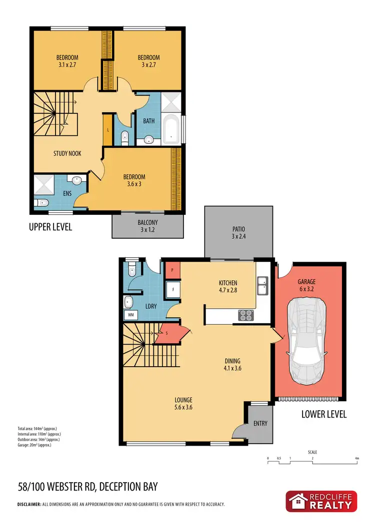 Floorplan of Homely townhouse listing, 58/100 Webster Road, Deception Bay QLD 4508