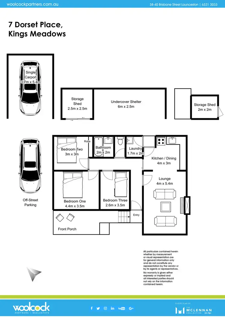 Floorplan of Homely house listing, 7 Dorset Place, Kings Meadows TAS 7249