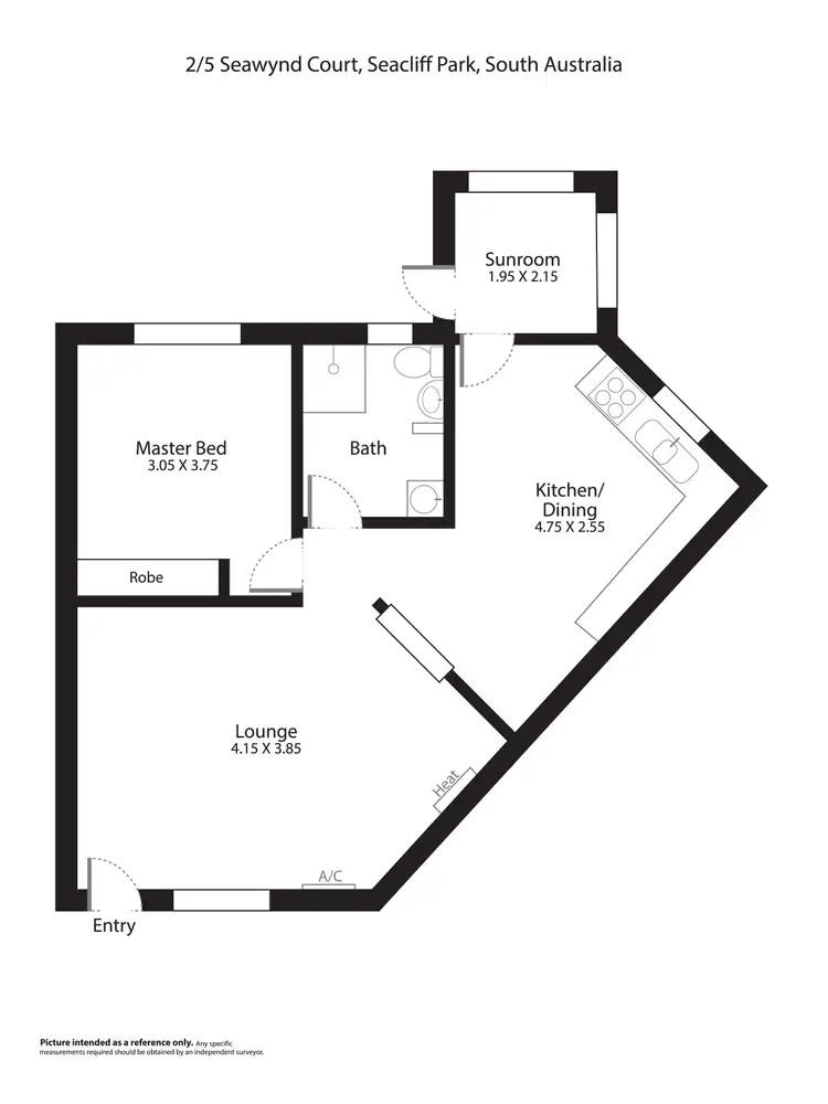 Floorplan of Homely unit listing, 2/5 Seawynd Court, Seacliff Park SA 5049