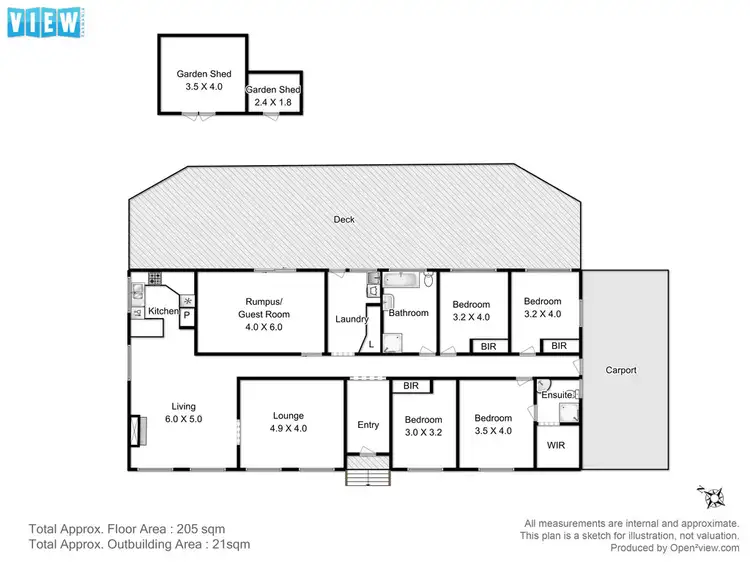Floorplan of Homely house listing, 51 Richmond Valley Road, Richmond TAS 7025