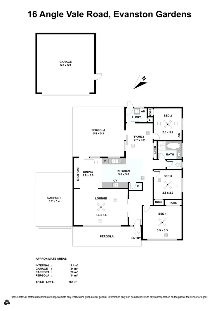 Floorplan of Homely house listing, 16 Angle Vale Road, Evanston Gardens SA 5116