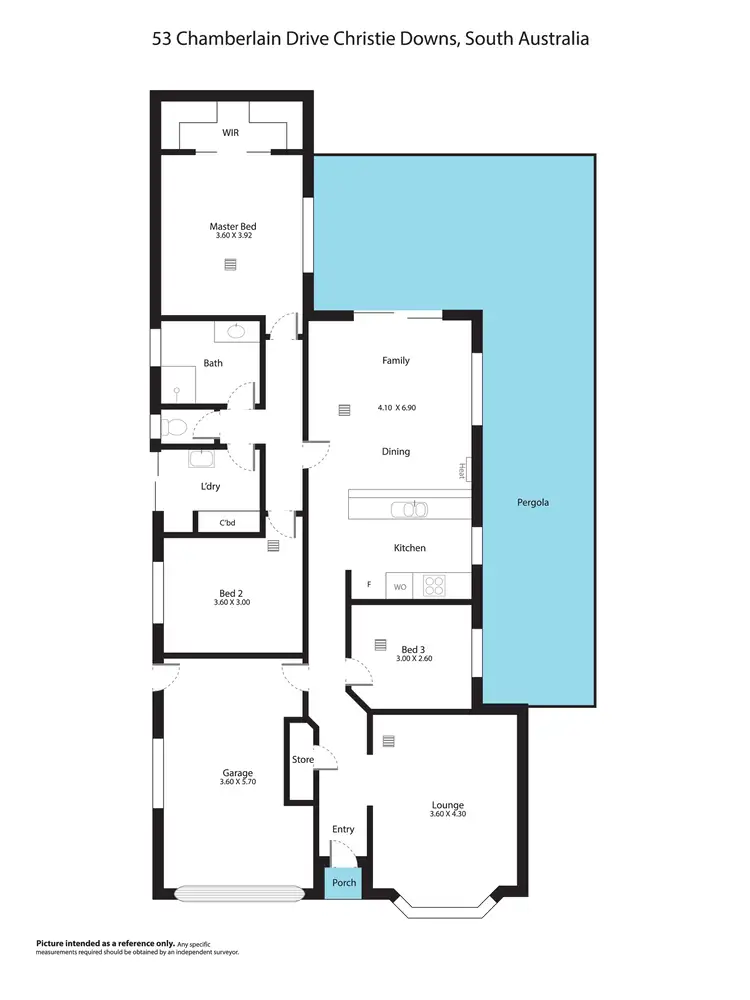 Floorplan of Homely house listing, 53 Chamberlain Drive, Christie Downs SA 5164