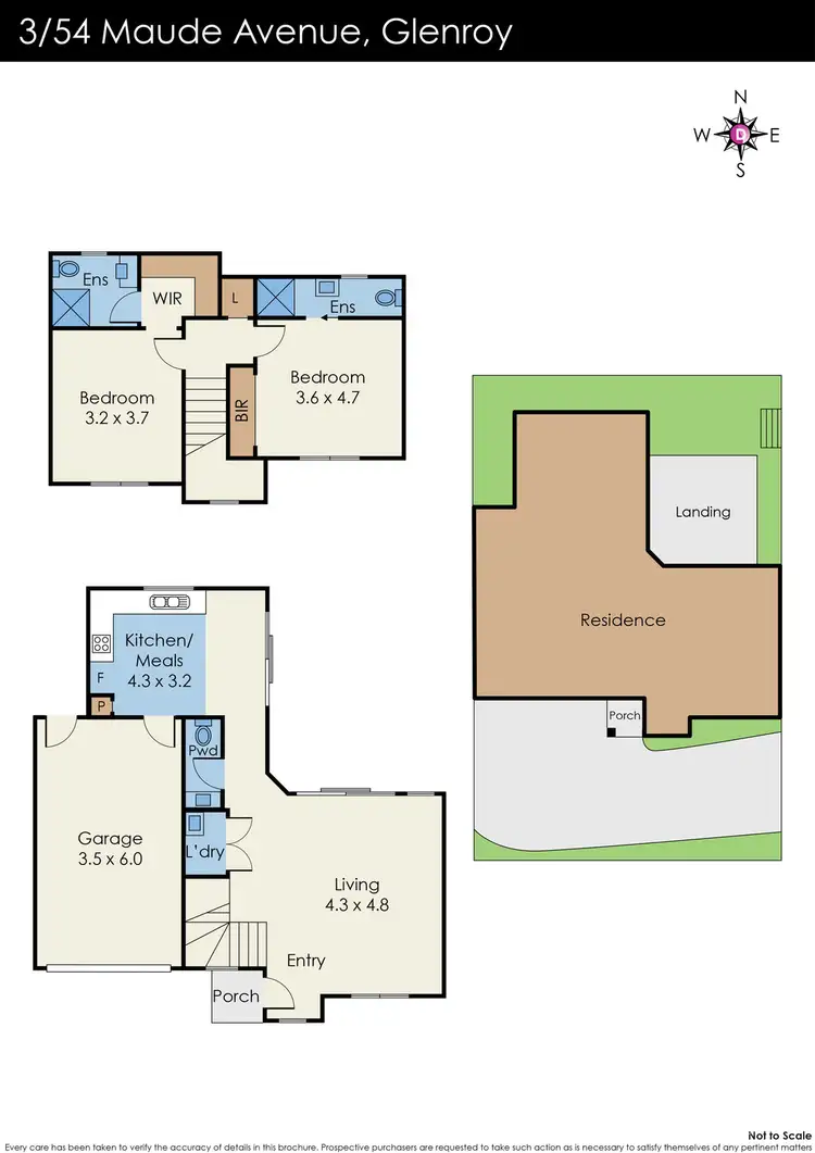Floorplan of Homely townhouse listing, 3/54 Maude Avenue, Glenroy VIC 3046