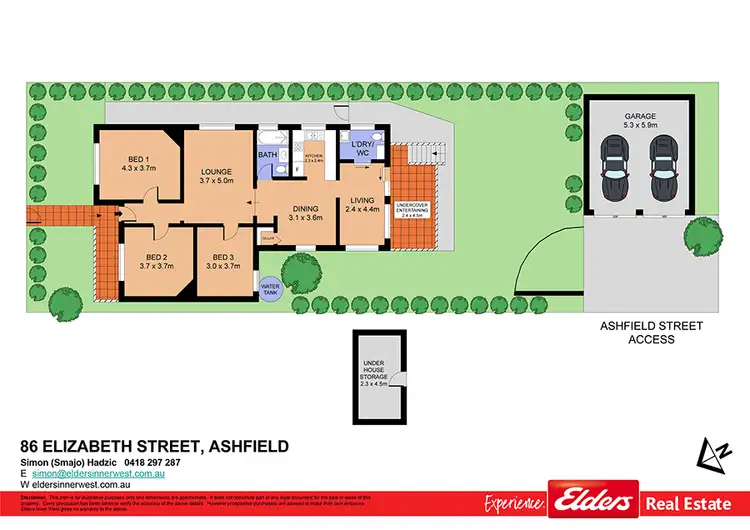 Floorplan of Homely house listing, 86 Elizabeth Street, Ashfield NSW 2131