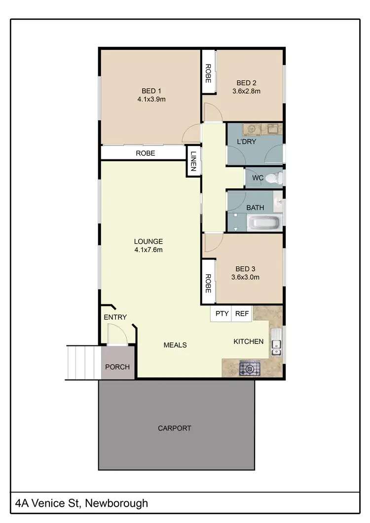 Floorplan of Homely house listing, 4A Venice Street, Newborough VIC 3825