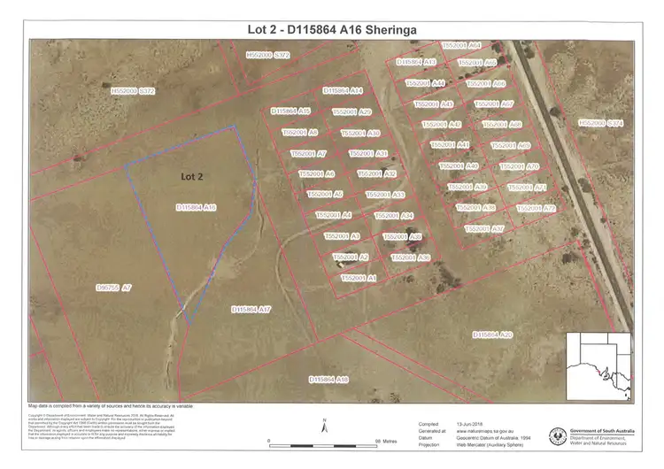 Floorplan of Homely land listing, Lot 16 South West Terrace, Sheringa SA 5607