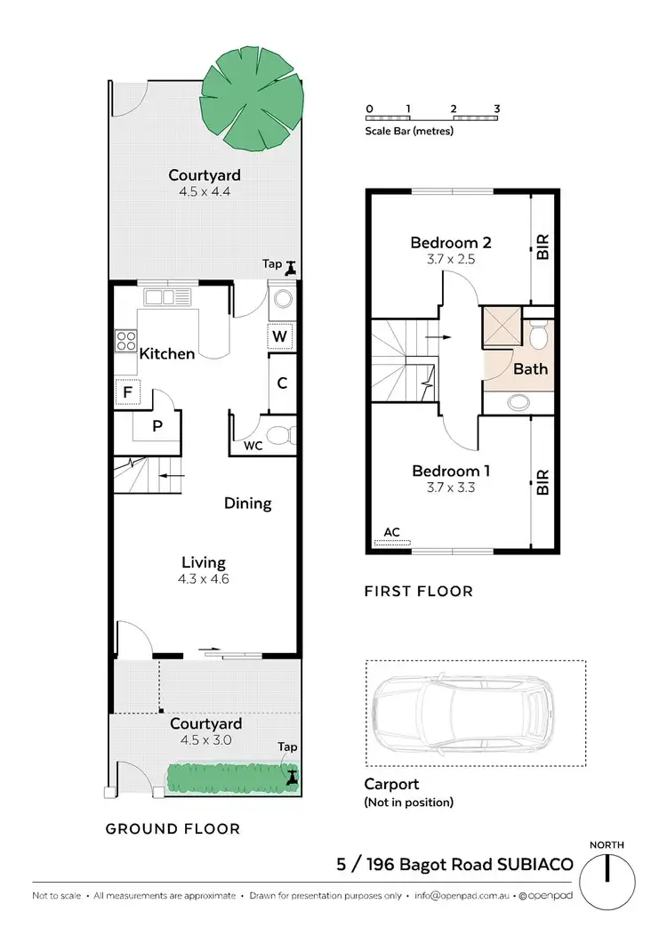 Floorplan of Homely unit listing, 5/196 Bagot Road, Subiaco WA 6008