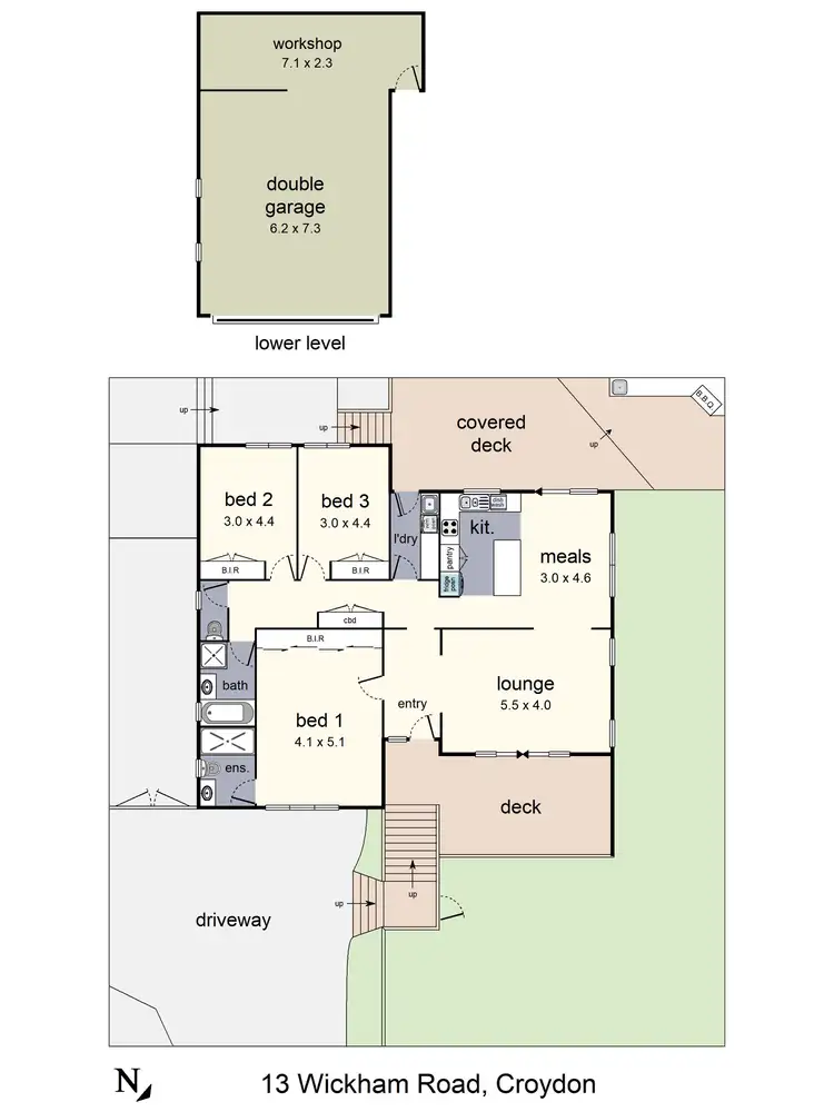 Floorplan of Homely house listing, 13 Wickham Road, Croydon VIC 3136