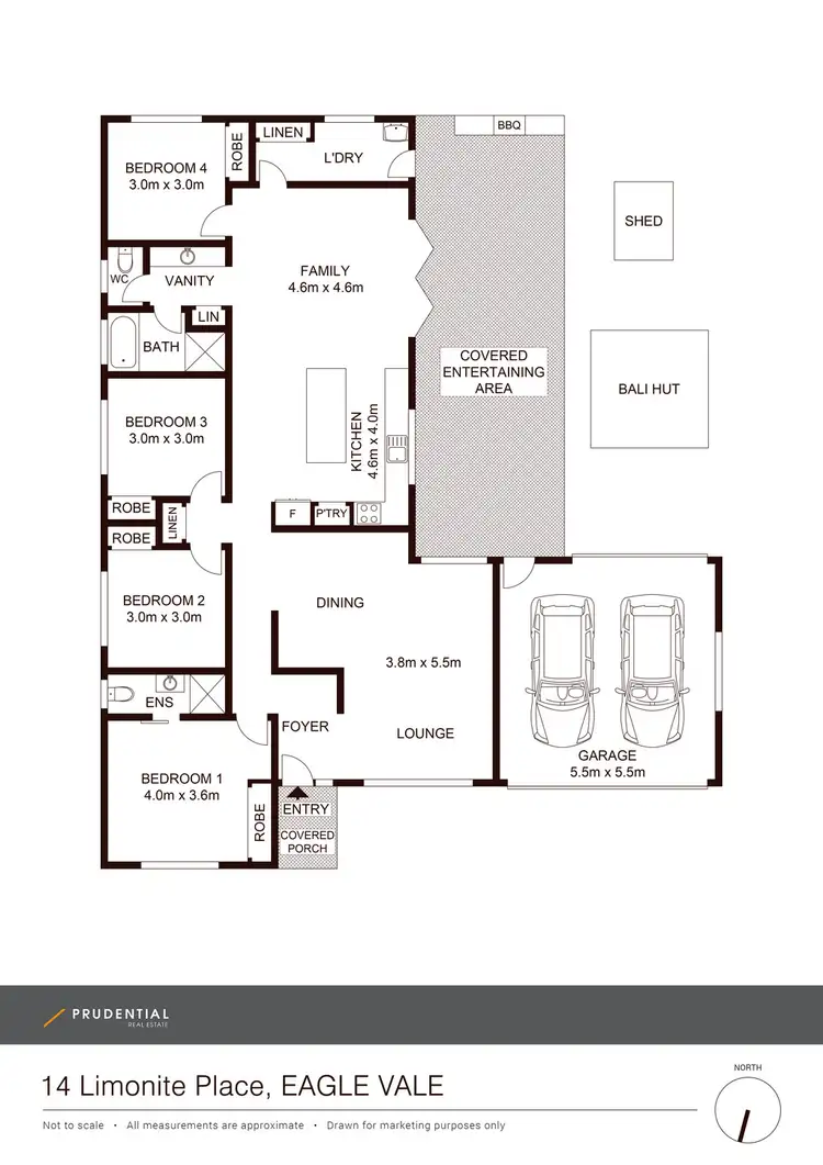 Floorplan of Homely house listing, 14 Limonite Place, Eagle Vale NSW 2558