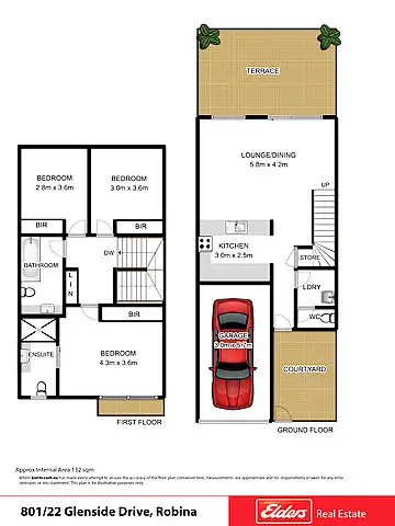 Floorplan of Homely house listing, 904/22-34 GLENSIDE DRIVE, Robina QLD 4226